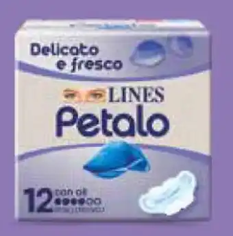 Coop ASSORBENTI LINES PETALO ultrasottili, con ali, 12 pezzi offerta