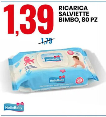Eurospin RICARICA SALVIETTE BIMBO, 80 PZ offerta