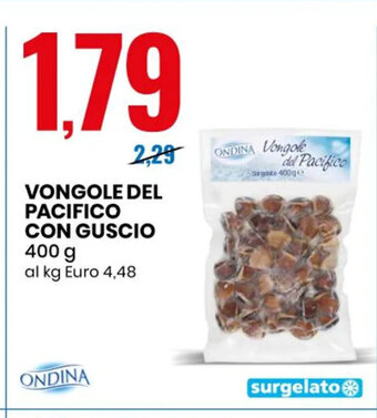 Eurospin VONGOLE DEL PACIFICO CON GUSCIO 400 g offerta