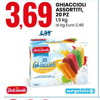 Eurospin GHIACCIOLI ASSORTITI, 20 PZ 1,5 kg offerta