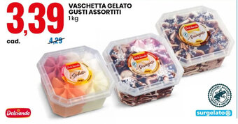 Eurospin VASCHETTA GELATO GUSTI ASSORTITI 1kg offerta