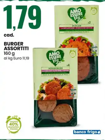 Eurospin BURGER ASSORTITI 160 g al kg Euro 11,19 offerta