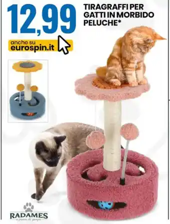 Eurospin TIRAGRAFFI PER GATTI IN MORBIDO PELUCHE* offerta