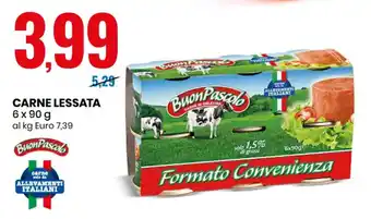 Eurospin CARNE LESSATA 6x90 g offerta