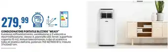 CONDIZIONATORE PORTATILE BLIZZ900 "WEASY" 37x33x67 cm.