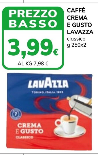 Basko CAFFÈ CREMA E GUSTO LAVAZZA classico g 250x2 offerta