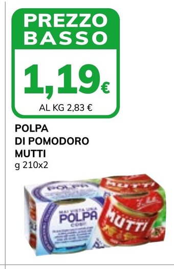 Basko POLPA DI POMODORO MUTTI g 210x2 offerta