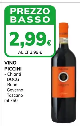 Basko VINO PICCINI - Chianti DOCG -Buon Governo Toscano ml 750 offerta