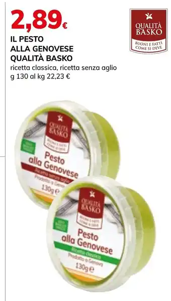 Basko IL PESTO ALLA GENOVESE QUALITÀ BASKO g 130 offerta
