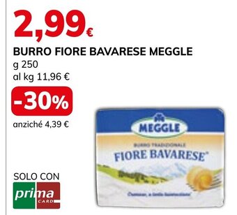 Basko BURRO FIORE BAVARESE MEGGLE g 250 offerta