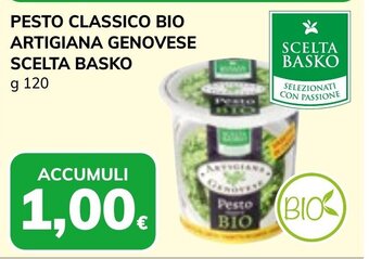 PESTO CLASSICO BIO ARTIGIANA GENOVESE SCELTA BASKO g 120