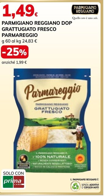 PARMIGIANO REGGIANO DOP GRATTUGIATO FRESCO PARMAREGGIO g 60