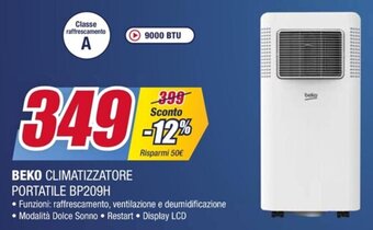 Trony BEKO CLIMATIZZATORE PORTATILE BP209H offerta