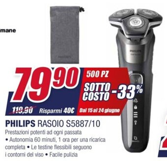 Trony PHILIPS RASOIO S5887/10 offerta
