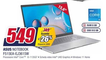 Trony ASUS NOTEBOOK F515EA-EJ3615W offerta