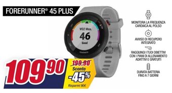 Trony Garmin FORERUNNER® 45 PLUS offerta