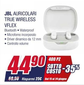 Trony JBL AURICOLARI TRUE WIRELESS VFLEX offerta
