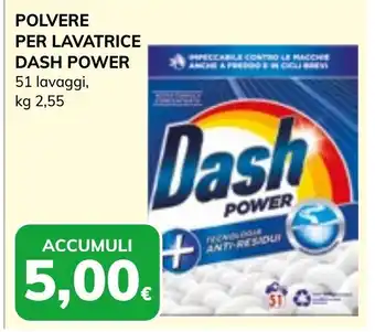 Basko POLVERE PER LAVATRICE DASH POWER 51 lavaggi, kg 2,55 offerta