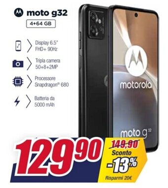 Trony Motorola moto g32 offerta