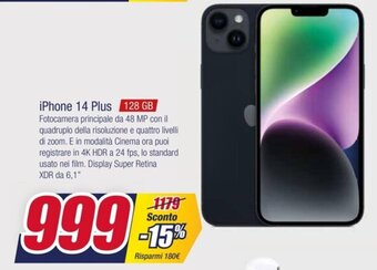 Trony iPhone 14 Plus 128 GB offerta