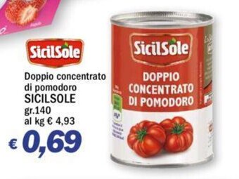 Ard Discount Doppio concentrato di pomodoro SICILSOLE gr.140 offerta