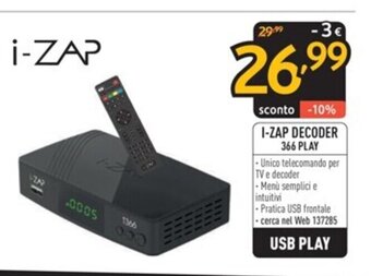 i-ZAP DECODER 366 PLAY