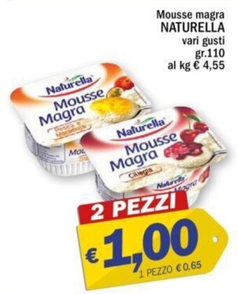 Ard Discount Mousse magra NATURELLA vari gusti gr.110 offerta