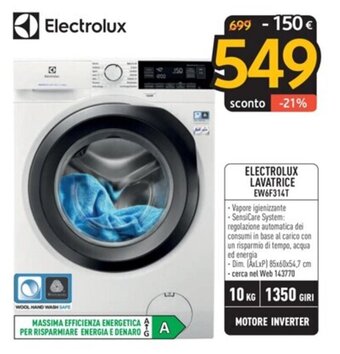 ELECTROLUX LAVATRICE EW6F314T