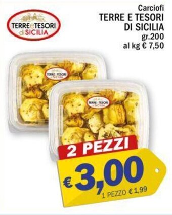 Ard Discount Carciofi TERRE E TESORI DI SICILIA gr.200 offerta