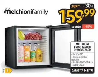 MELCHIONI FRIGO TAVOLO ICEBERG 24 GLASS