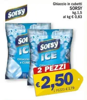 Ard Discount Ghiaccio in cubetti SORSY kg. 1,5 offerta