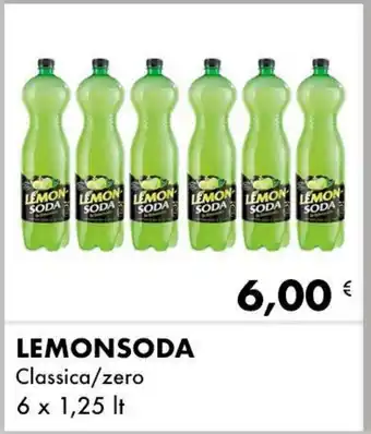 Iper Tosano LEMONSODA Classica/zero 6x1,25 lt offerta