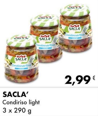Iper Tosano SACLA' Condiriso light 3 x 290 g offerta