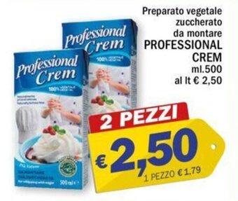 Preparato vegetale zuccherato da montare PROFESSIONAL CREM ml.500