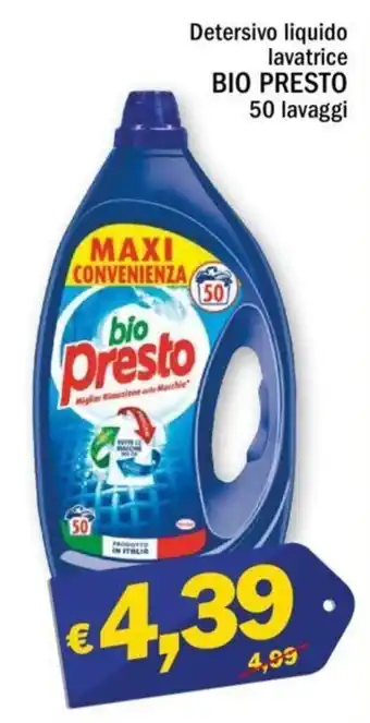 Detersivo liquido lavatrice BIO PRESTO 50 lavaggi