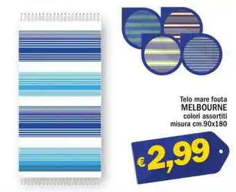 Ard Discount Telo mare fouta MELBOURNE colori assortiti misura cm.90x180 offerta