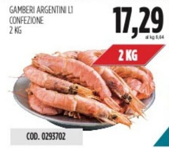 Carico Cash & Carry GAMBERI ARGENTINI L1 CONFEZIONE 2 KG offerta