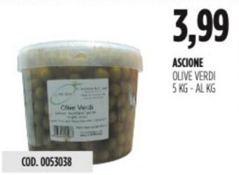 Carico Cash & Carry ASCIONE OLIVE VERDI 5 KG offerta