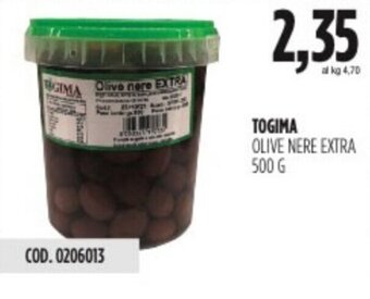Carico Cash & Carry TOGIMA OLIVE NERE EXTRA 500 G offerta