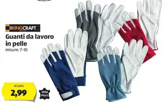 ALDI KingCraft Guanti da lavoro in pelle offerta