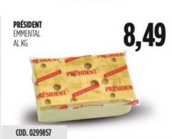 Carico Cash & Carry PRÉSIDENT EMMENTAL AL KG offerta
