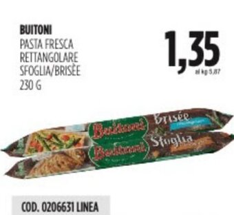 Carico Cash & Carry BUITONI PASTA FRESCA RETTANGOLARE SFOGLIA/BRISEE 230 g offerta
