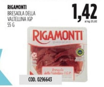 Carico Cash & Carry RIGAMONTI BRESAOLA DELLA VALTELLINA IGP 55 G offerta