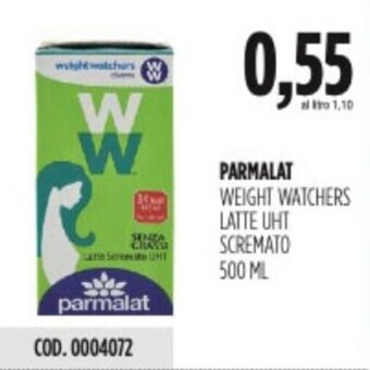 Carico Cash & Carry PARMALAT WEIGHT WATCHERS LATTE UHT SCREMATO 500 ML offerta