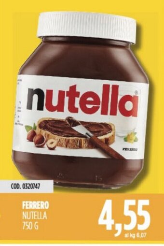 Carico Cash & Carry FERRERO NUTELLA 750 G offerta