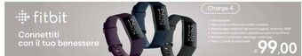 Fitbit Charge 4 Braccialetto Per Rilevamento Di Attività Nero, Blu