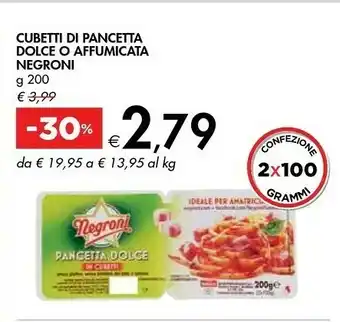 Bennet Negroni Negroni - Cubetti di Pancetta Dolce offerta