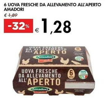 Bennet Amadori 6 Uova Fresche Da Allevamento All'Aperto offerta