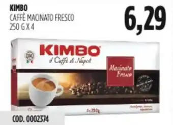 Carico Cash & Carry KIMBO CAFFÈ MACINATO FRESCO 250 g x 4 offerta