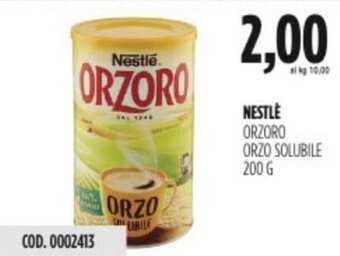 Carico Cash & Carry NESTLÈ ORZORO ORZO SOLUBILE 200 G offerta
